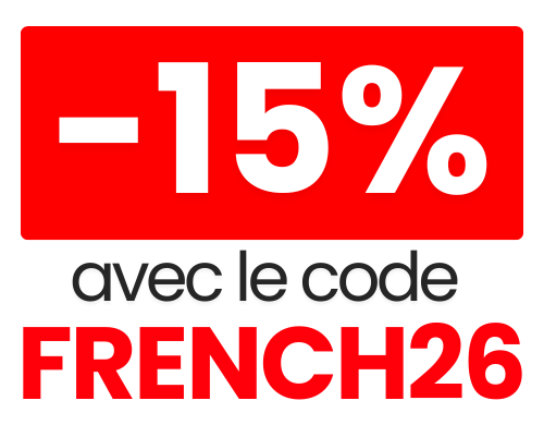 -15% sur votre commande avec le code FRENCH26