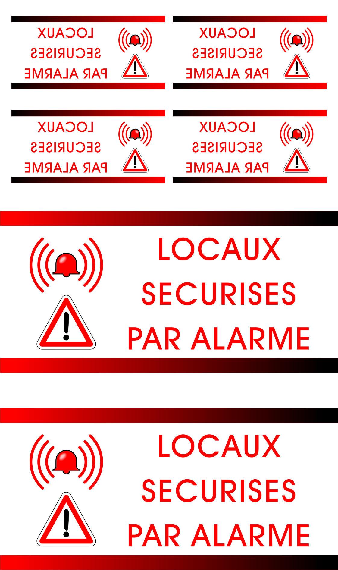 Sticker alarme maison autocollant Alarme Factice