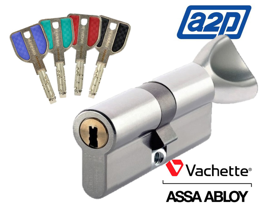 Cylindre De Sécurité ABUS 30/50 D6PS – 5 Clés, Nickel, Haute Protection