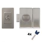 Verrou porte VP12R compatible barillet P12RPS Abus (bouton)
