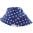 Chapeau bébé anti UV fille Bleu points blancs 3-36mois