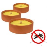 Bougie anti moustique citronnelle terre cuite x3