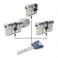 Cylindres de serrure s'entrouvrant mêmes clés Abus P12RPS