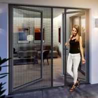 montage moustiquaire plissée pour double porte premium