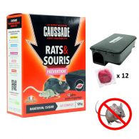 raticide kit complet anti rat et souris caussade