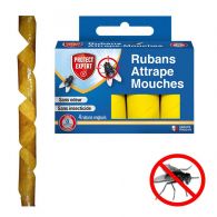 Ruban attrape mouche sans odeur x4