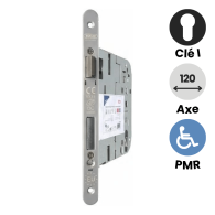 serrure encastree PMR. Abus SE PMR à cylindre européen. conforme norme accessibilité. 