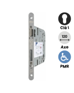 serrure encastree PMR. Abus SE PMR à cylindre européen. conforme norme accessibilité. 