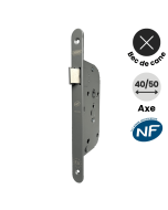 Serrure à encastrer bec de cane Abus, modèle SEBAT NF.QC. Couleur grise. 