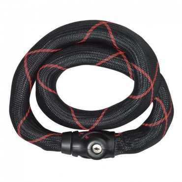 Antivol Vélo Chaîne à Boucle Abus Ø 6mm x 1M Acier + Sacoche