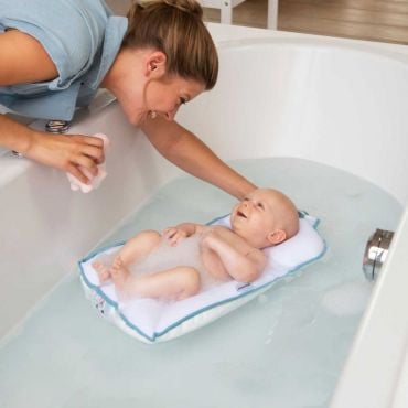 Matelas De Bain Antidérapant Jannyshop Pour Bébé - Éponge Douce, Support Tête/cou, 0-2 Ans