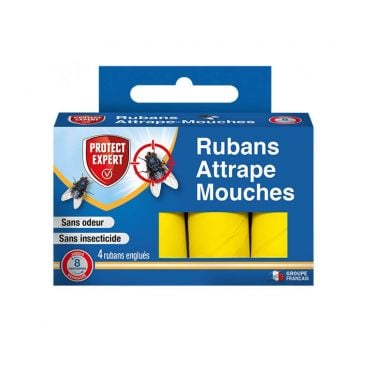 LIGHTSMAX Rubans de Mouche Collants Ruban de Papier Mouche Ruban de Papier Mouche  Mouche Bandes de Papier Intérieur et Extérieur Piège à Mouche Insectes Mouche  Piège Rouleau Appât à Mouche (Pack de