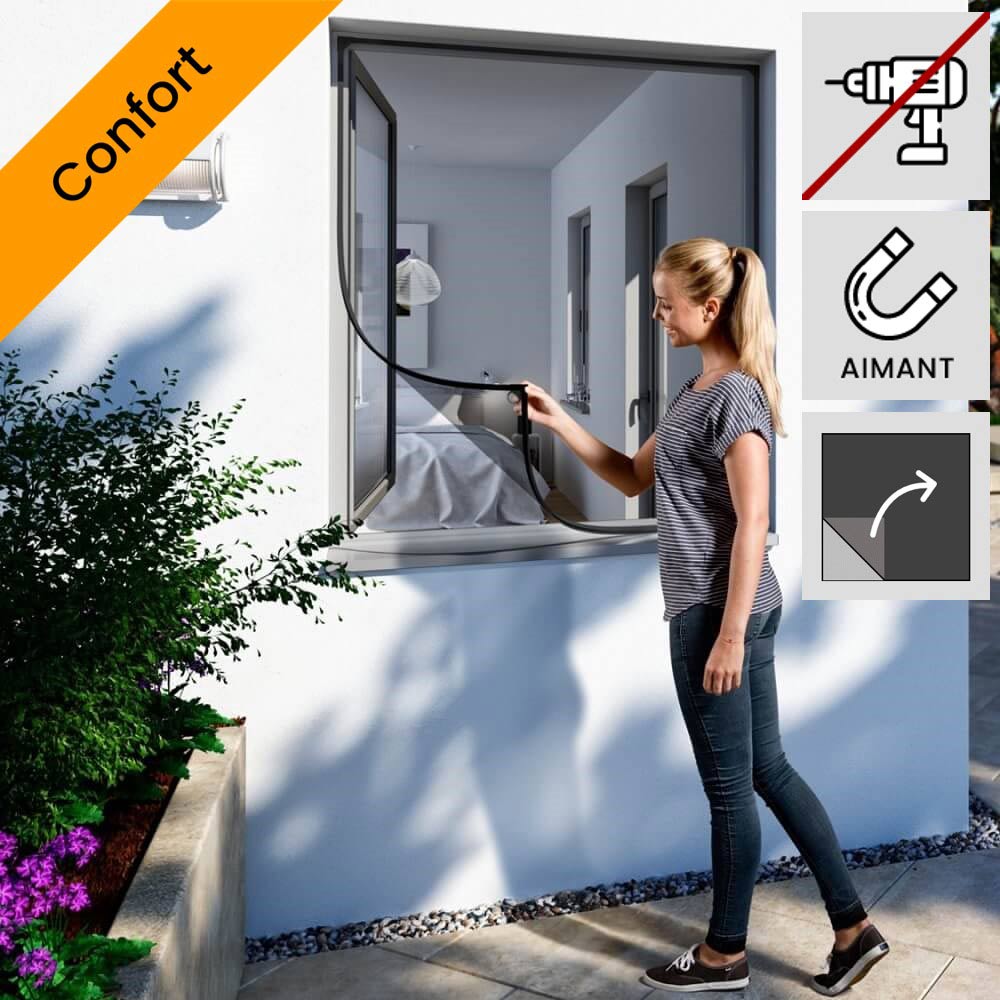 Aimant Fly Screen Door Protection contre les insectes, Installation  d'adhésif rideau magnétique sans perçage, Fermeture magnétique de  moustiquaire