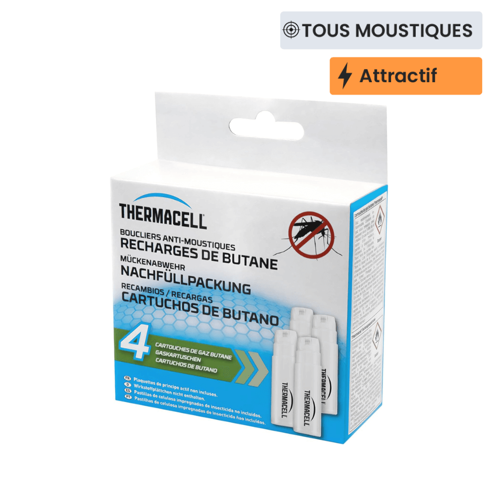 Adaptateur Recharge Métal Pour Cartouche Butane Thermacell - Lot De 2 - Neuf