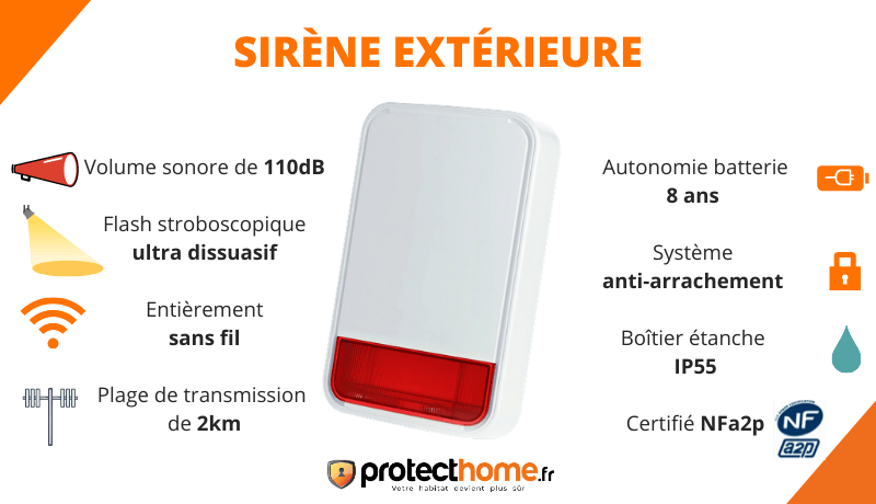 Sirène extérieur Visonic alarme