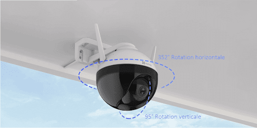 angle de detection camera ezviz