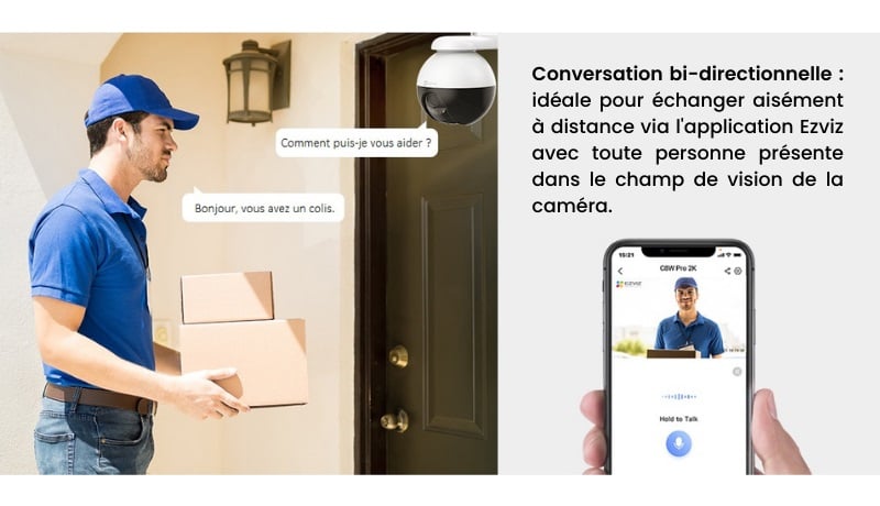 caméra extérieure ezviz conversation bidirectionnelle