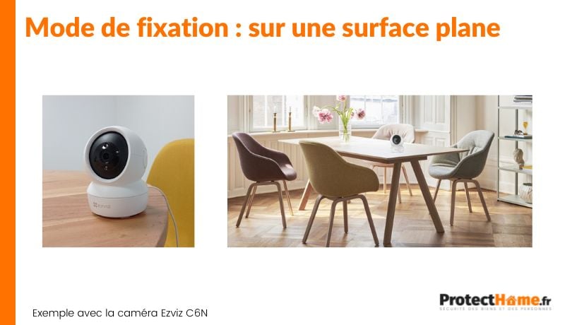 installer camera ezviz interieure surface plane 