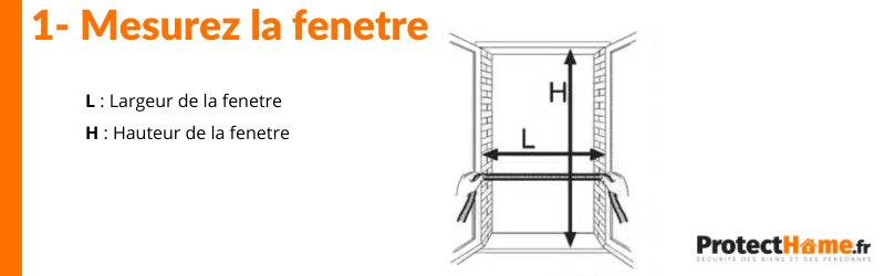 Etape1 mesurer fenetre pour poser une moustiquaire fenetre enroulable