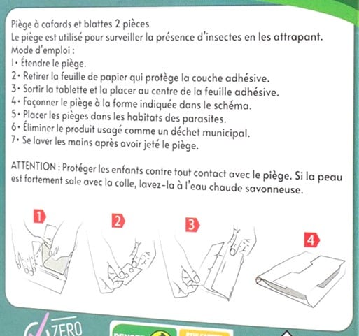 VERDE - Pièges à cafards Collants Avec Attractif, Inodores, Ecologiques Et  Sans Poison x 5 Pièges