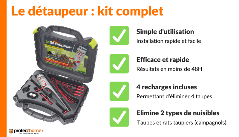 Detaupeur piège taupe efficace