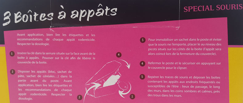 fonctionnement poste d'appatage
