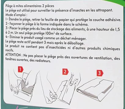 piège mites alimentaire notice