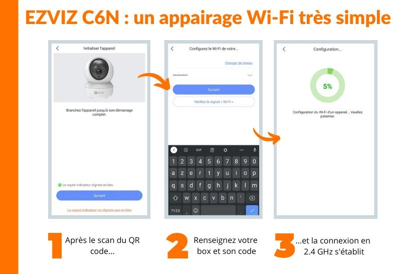 configuration wifi caméra ezviz c6n