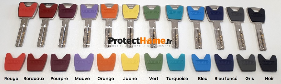 couleurs capuchons de clés cylindre p12r