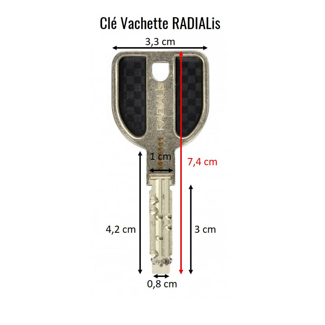 taille clé vachette RADIALIS A2P