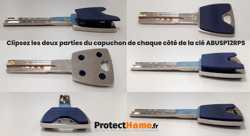 mise en place capuchon de clé cylindre abus p12r