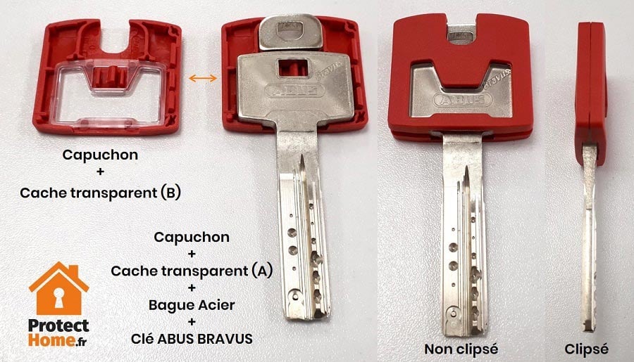 Capuchon de clé ABUS BRAVUS couleur