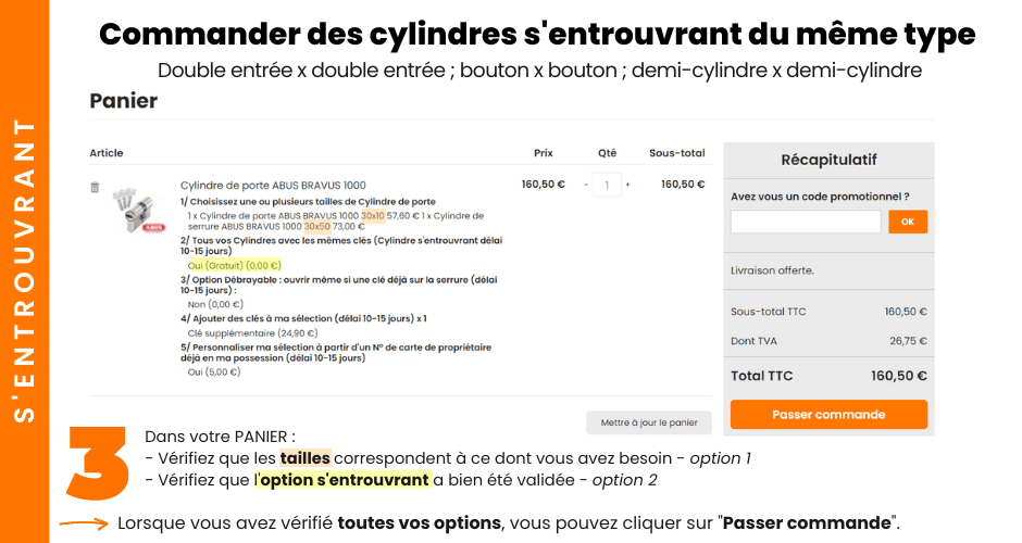 plusieurs cylindres avec la même clé