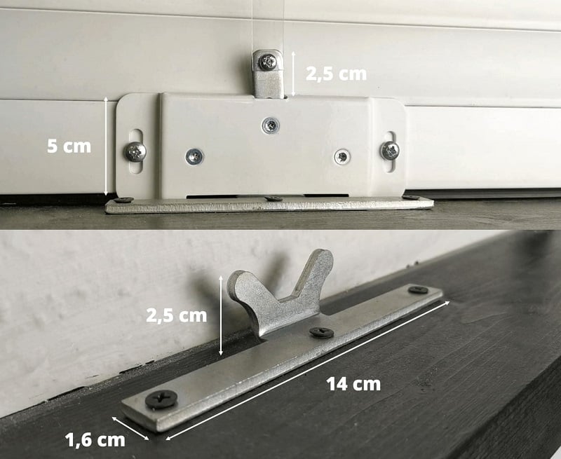 Dimension verrou volet roulant automatique