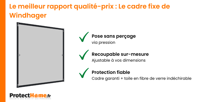 moustiquaire cadre fixe windhager